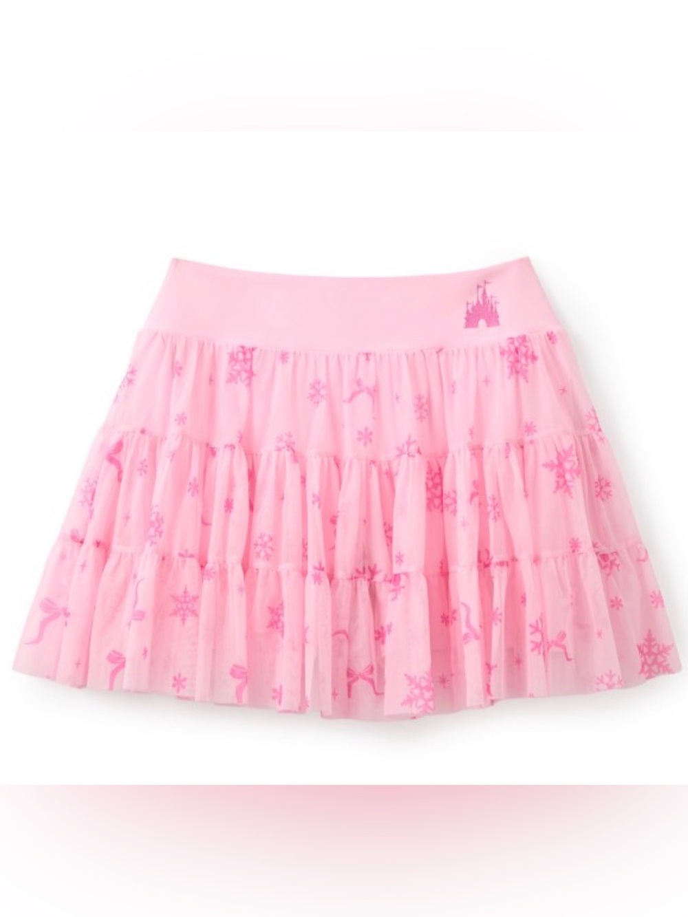 Disney Parks Athletic Skort Skirt Pink Fantasyland Castle Size XL NWT